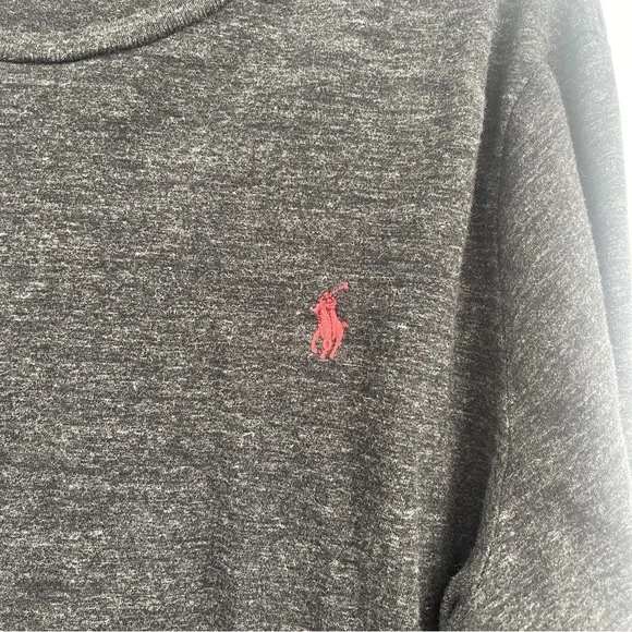 Polo Ralph Lauren Tee Shirt Custom Fit Gray Long Sleeve Men's Size Large - Picture 5 of 5